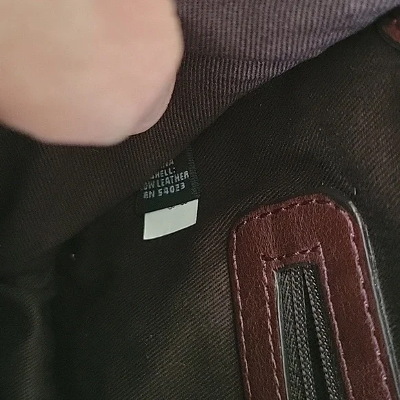 Banana Republic EUC Brown Maroon Chain Leather Shoulder Bag Clutch Flap Closure - Picture 14 of 14